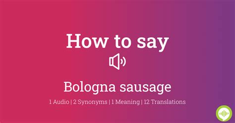How to pronounce BOLOGNESE. How to say bolognese. Listen to the audio pronunciation in the Cambridge English Dictionary. Learn more.